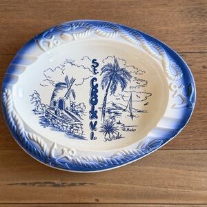 St. Croix Blue and Cream Decorative Plate
